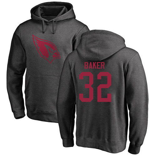 Arizona Cardinals Men Ash Budda Baker One Color NFL Football #32 Pullover Hoodie Sweatshirts